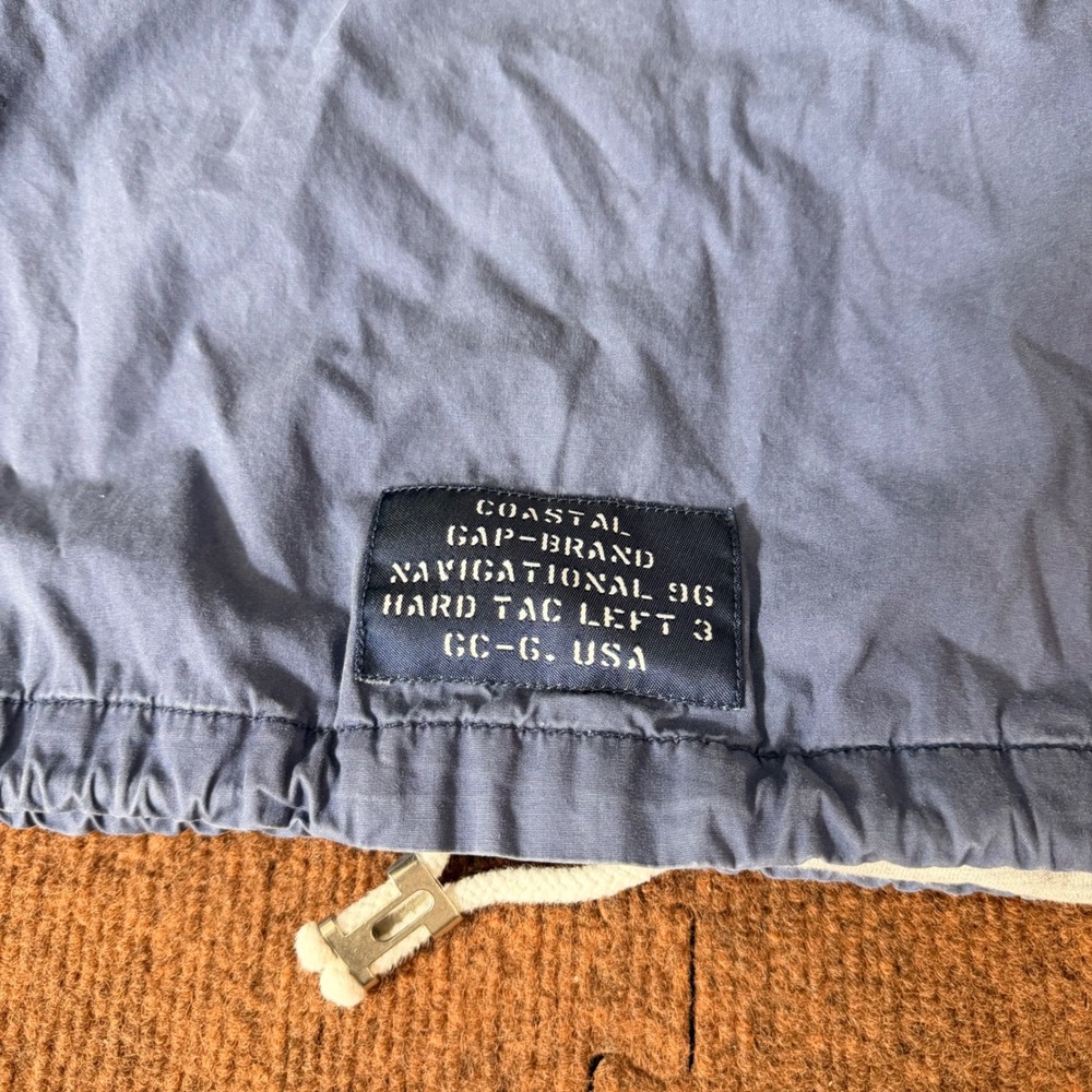 Vintage GAP Coastal Navigational 96 Anorak Jacket XL Blue RARE Colorblock Cotton - Picture 5 of 11